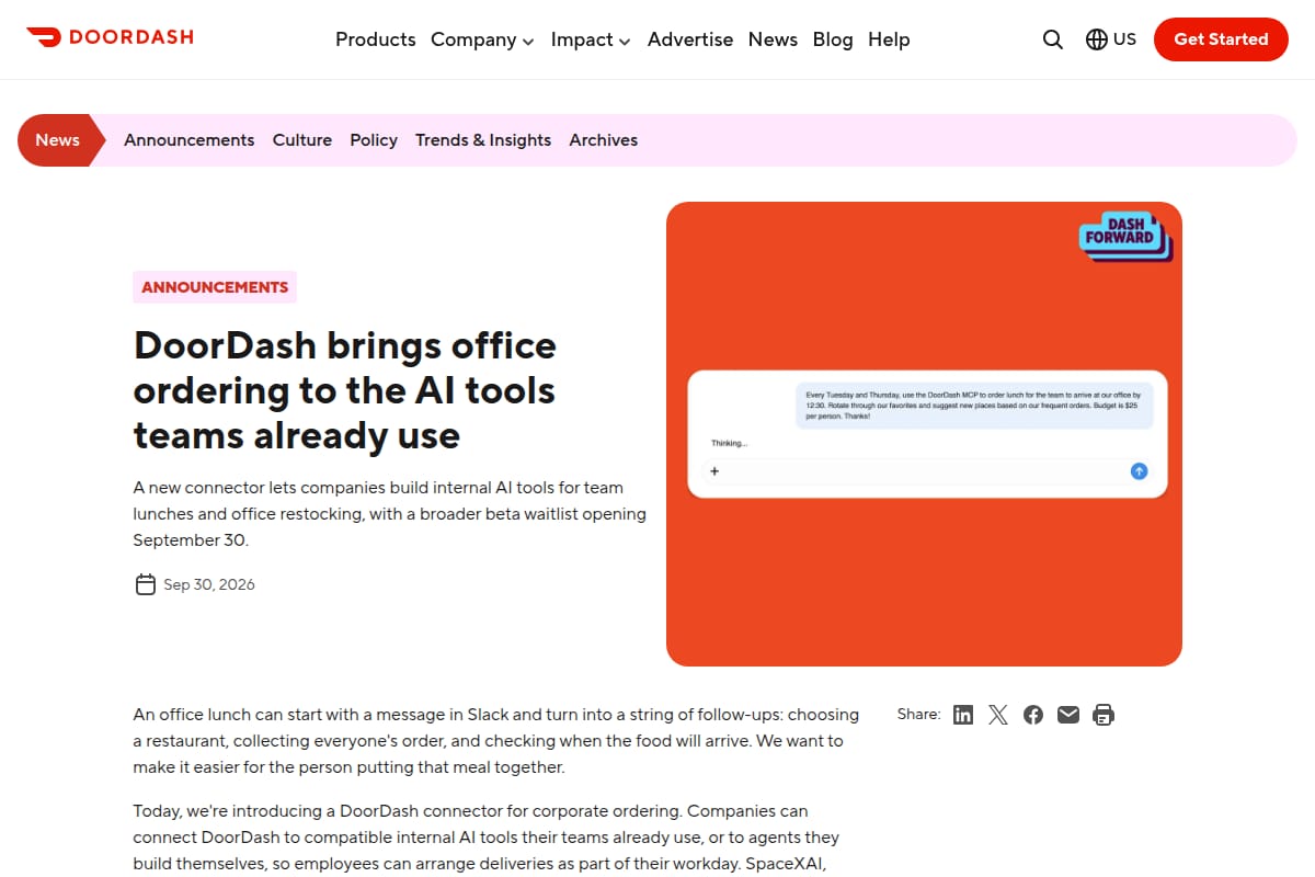 DoorDash Ordering Connector thumbnail