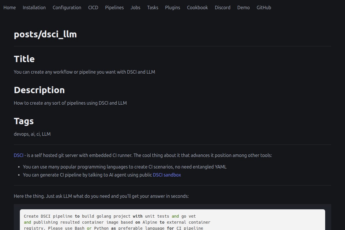 DSCI - Dead Simple CI thumbnail