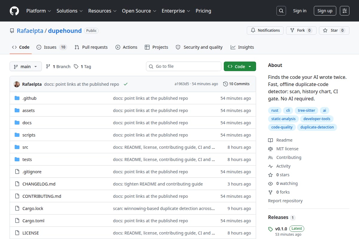 Dupehound screenshot