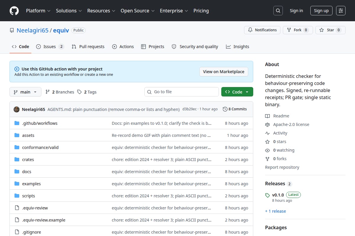 Equiv screenshot