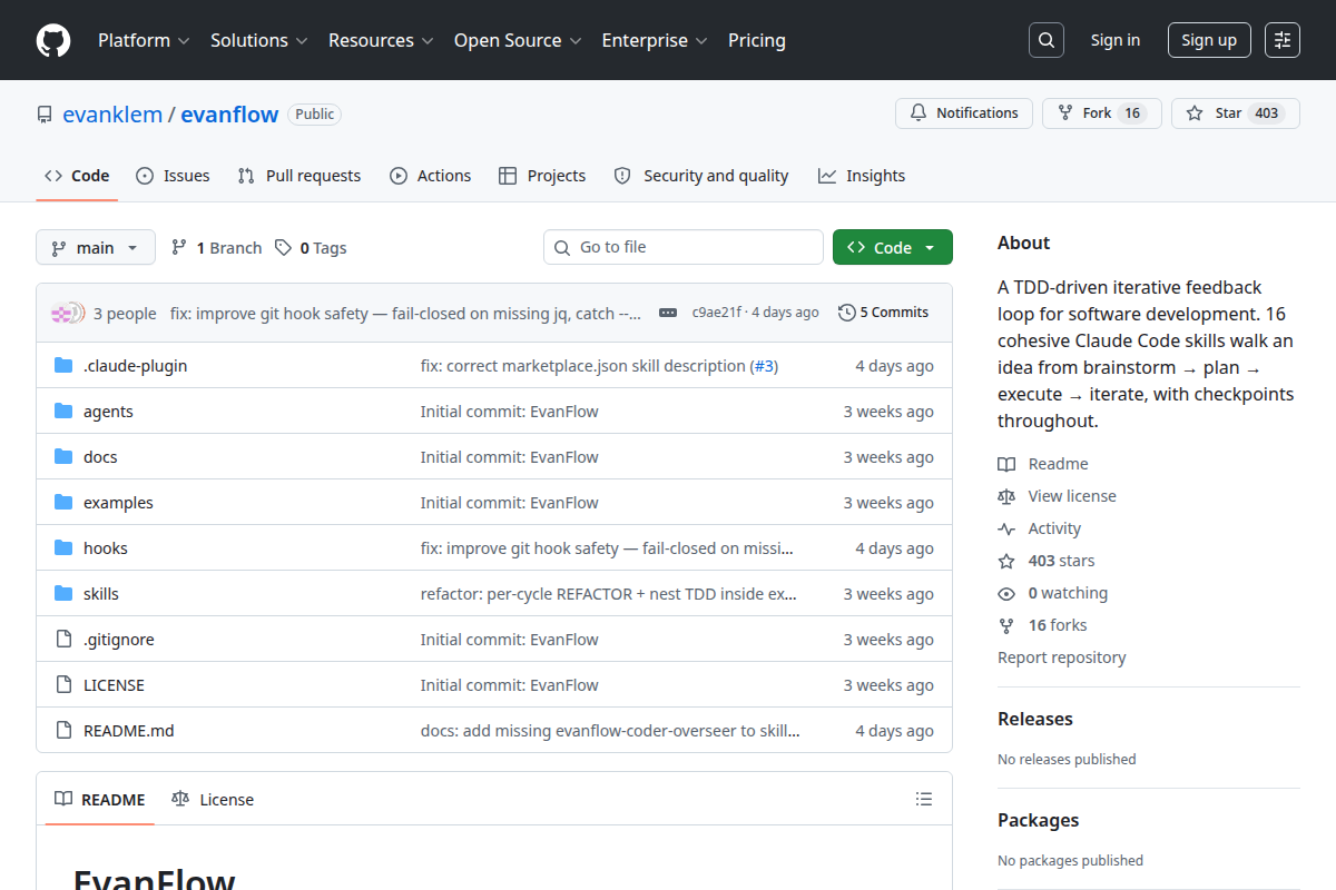 EvanFlow screenshot