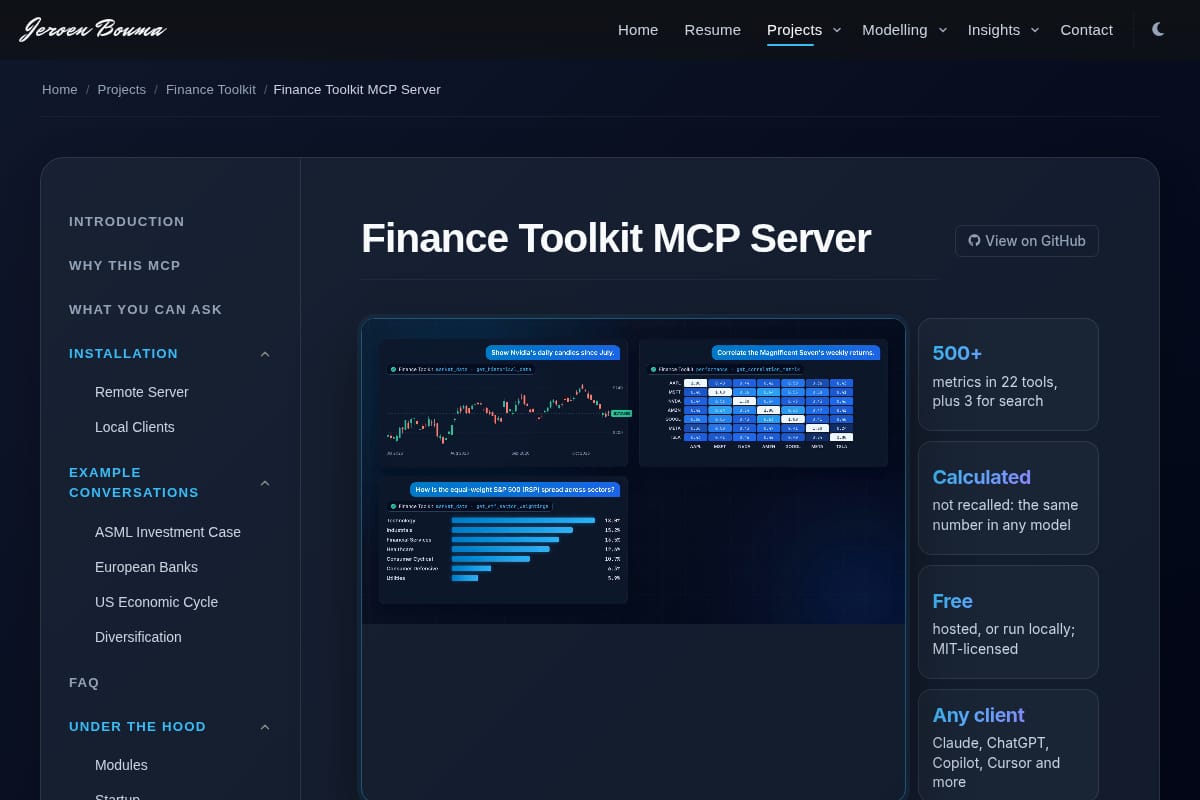 Finance Toolkit MCP Server thumbnail