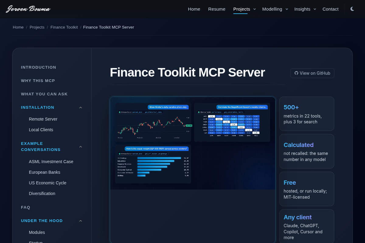 Finance Toolkit MCP Server screenshot