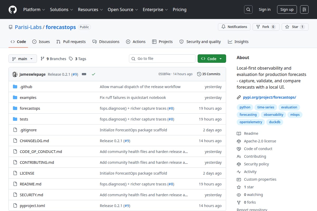 ForecastOps screenshot