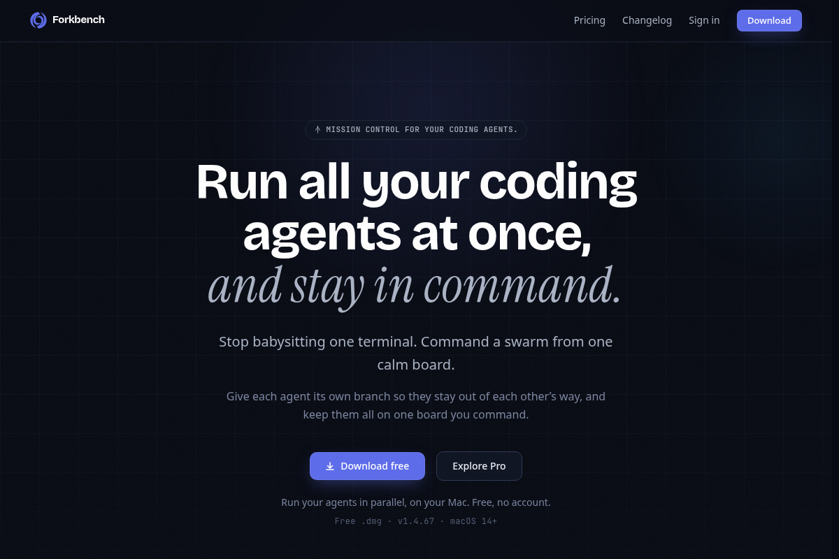 Forkbench screenshot
