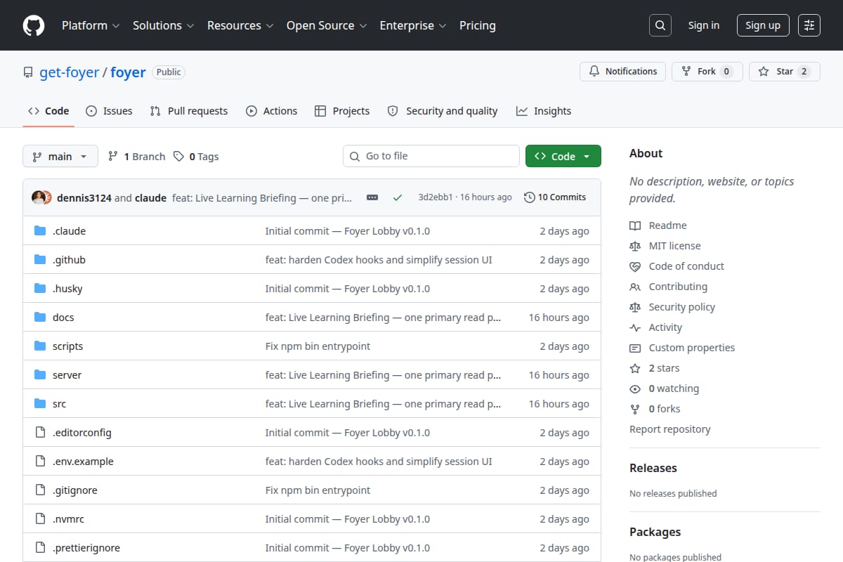 Foyer screenshot