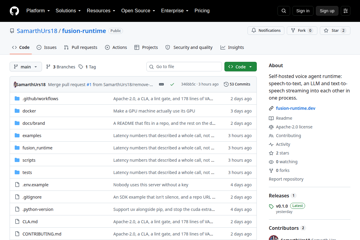 fusion-runtime screenshot
