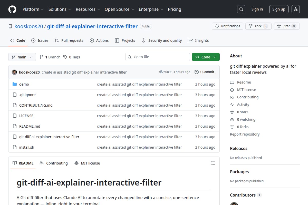git-diff-ai-explainer-interactive-filter screenshot