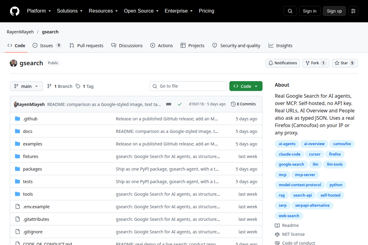 gsearch screenshot