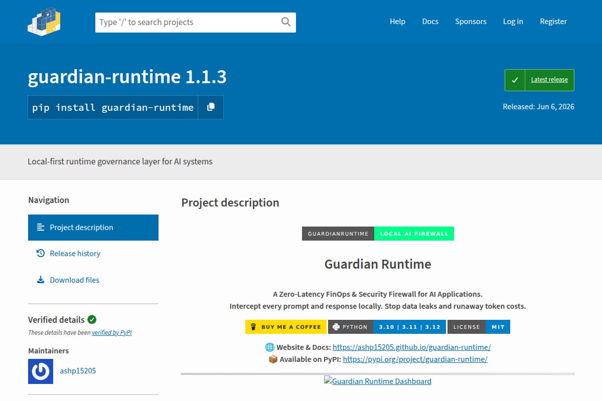 guardian-runtime screenshot