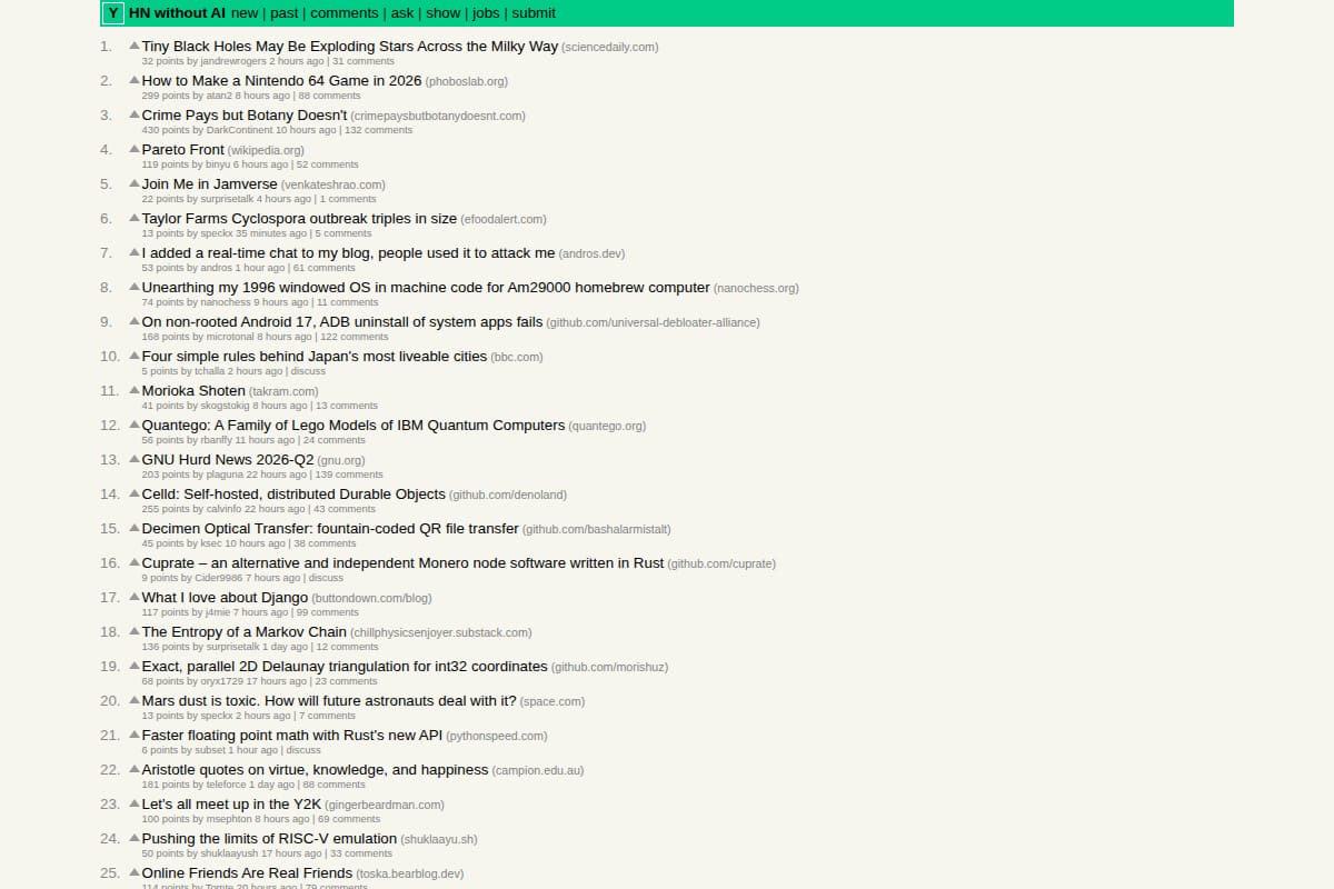 Hacker News w/ AI Filter thumbnail