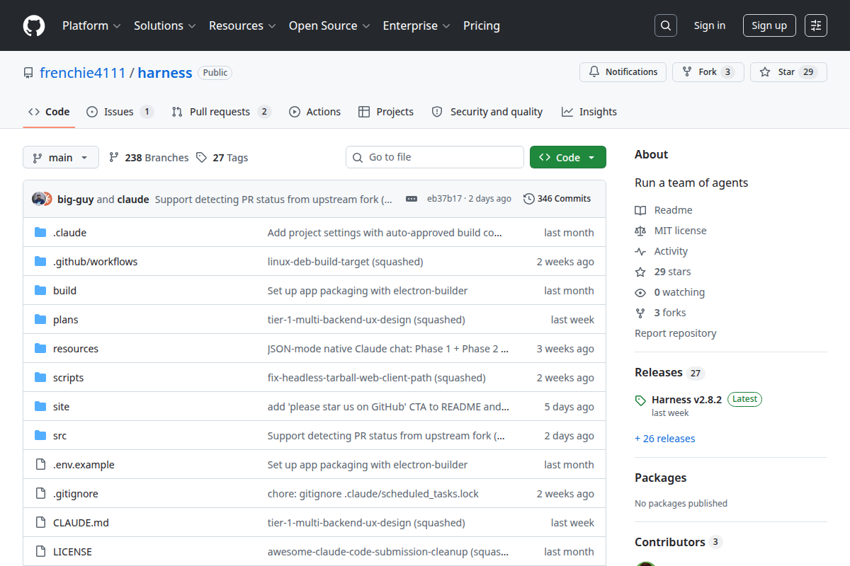 Harness screenshot