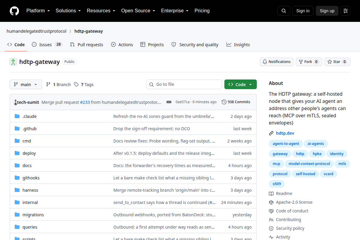 hdtp-gateway screenshot