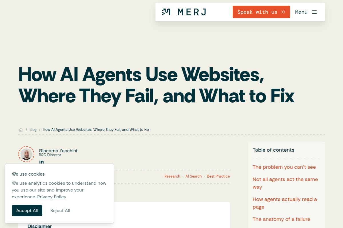How AI Agents Use Websites, Where They Fail, and What to Fix thumbnail