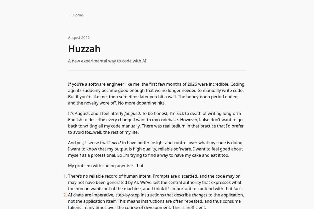 Huzzah screenshot