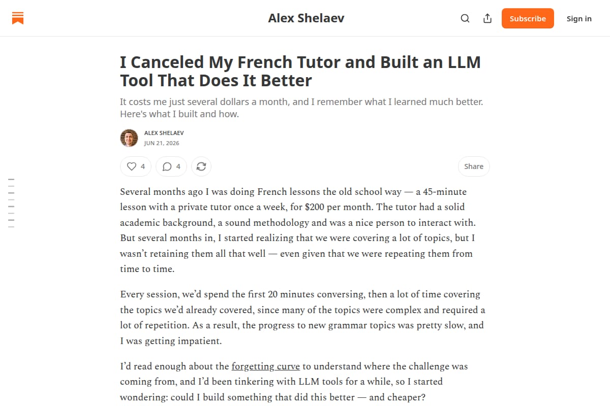 I Canceled My French Tutor and Built an LLM Tool That Does It Better thumbnail