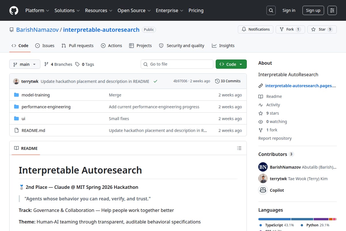 Interpretable AutoResearch thumbnail