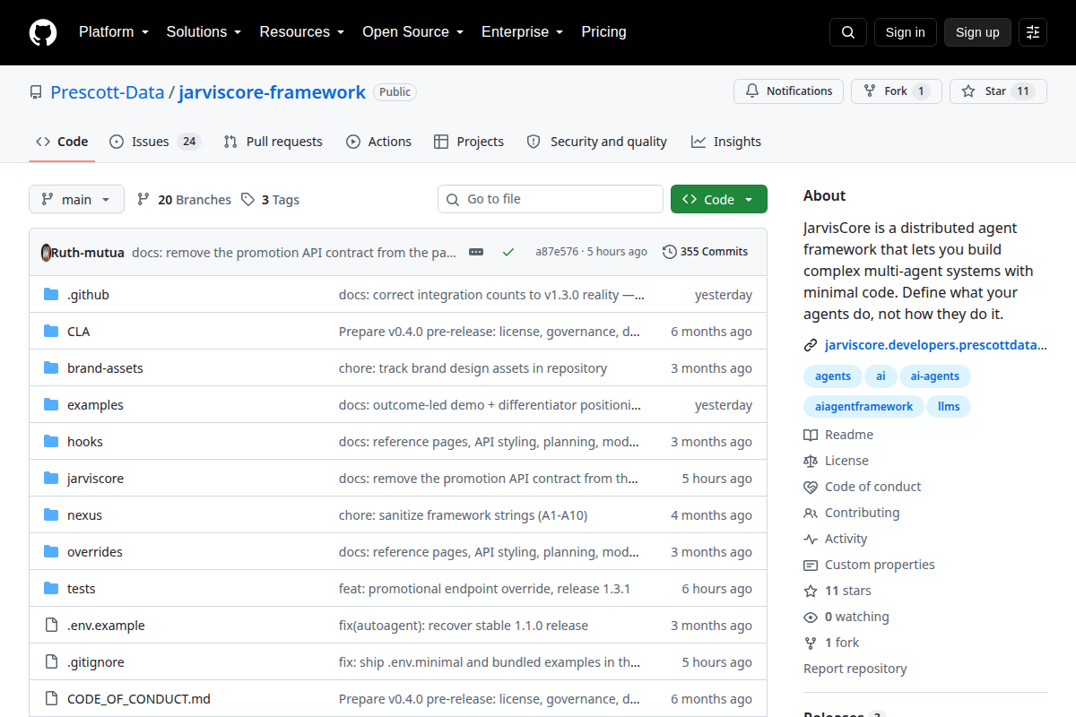 JarvisCore Framework screenshot