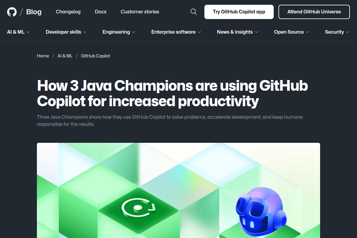 Java Champions are using GitHub Copilot for increased productivity screenshot