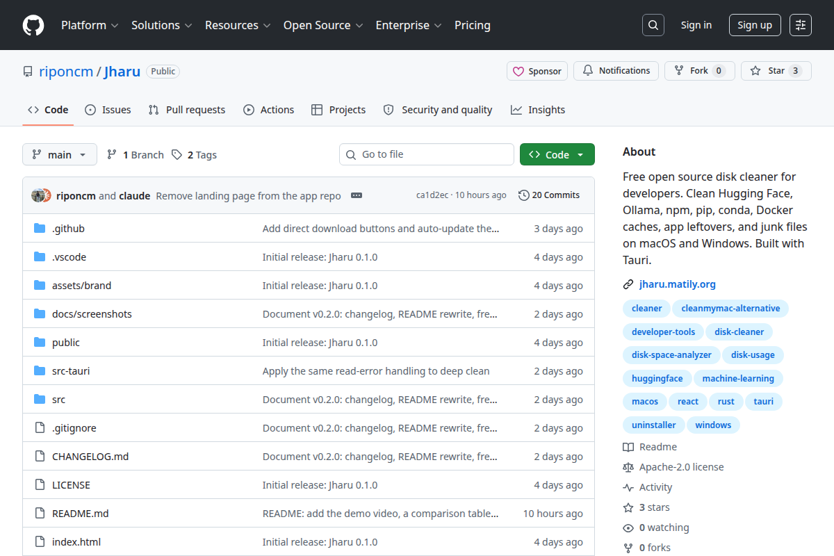 Jharu screenshot