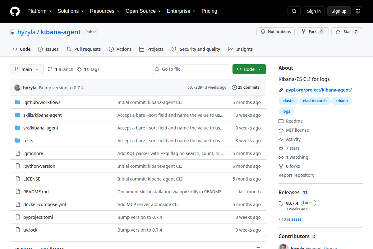 kibana-agent screenshot