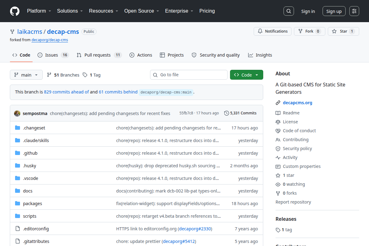 laikacms/decap-cms screenshot