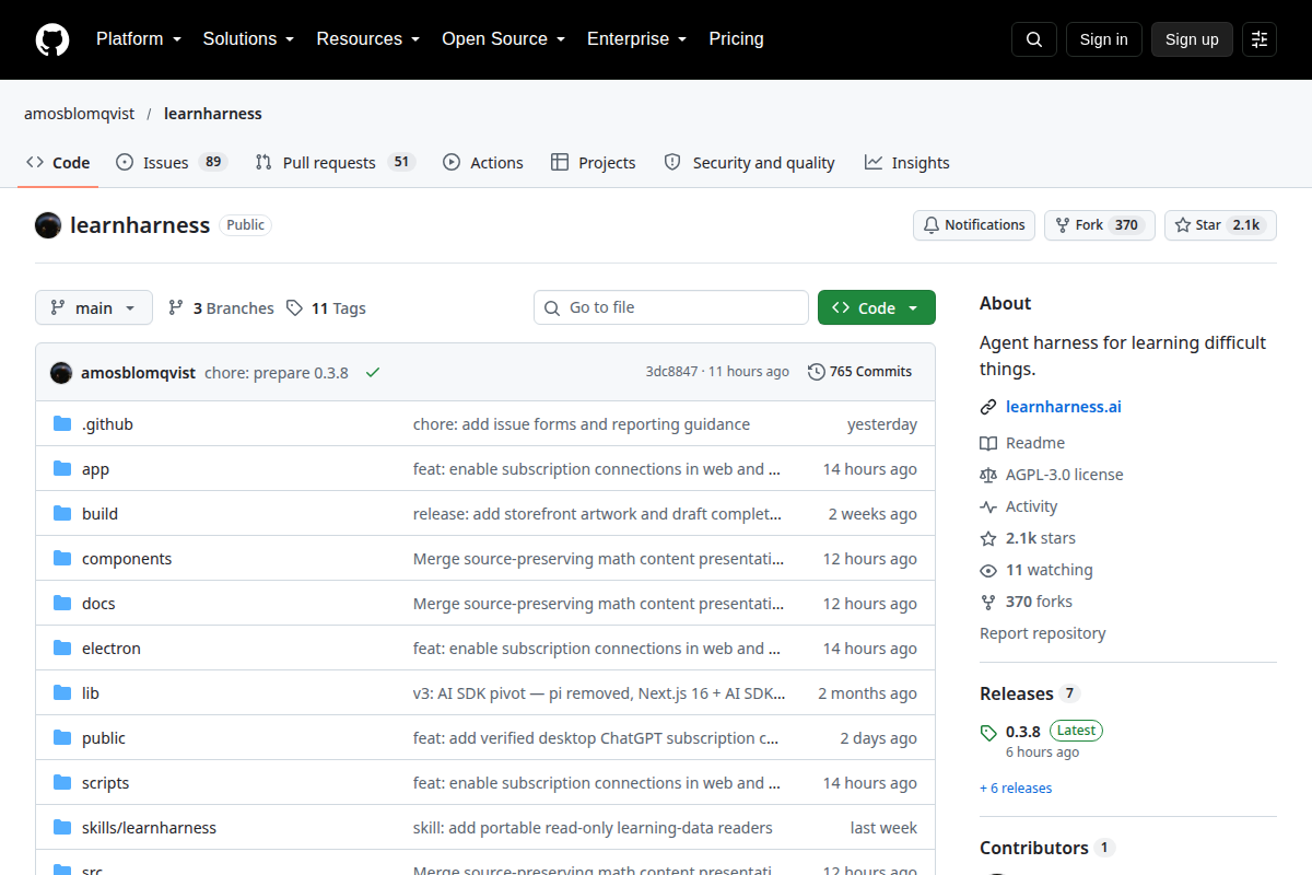 LearnHarness screenshot