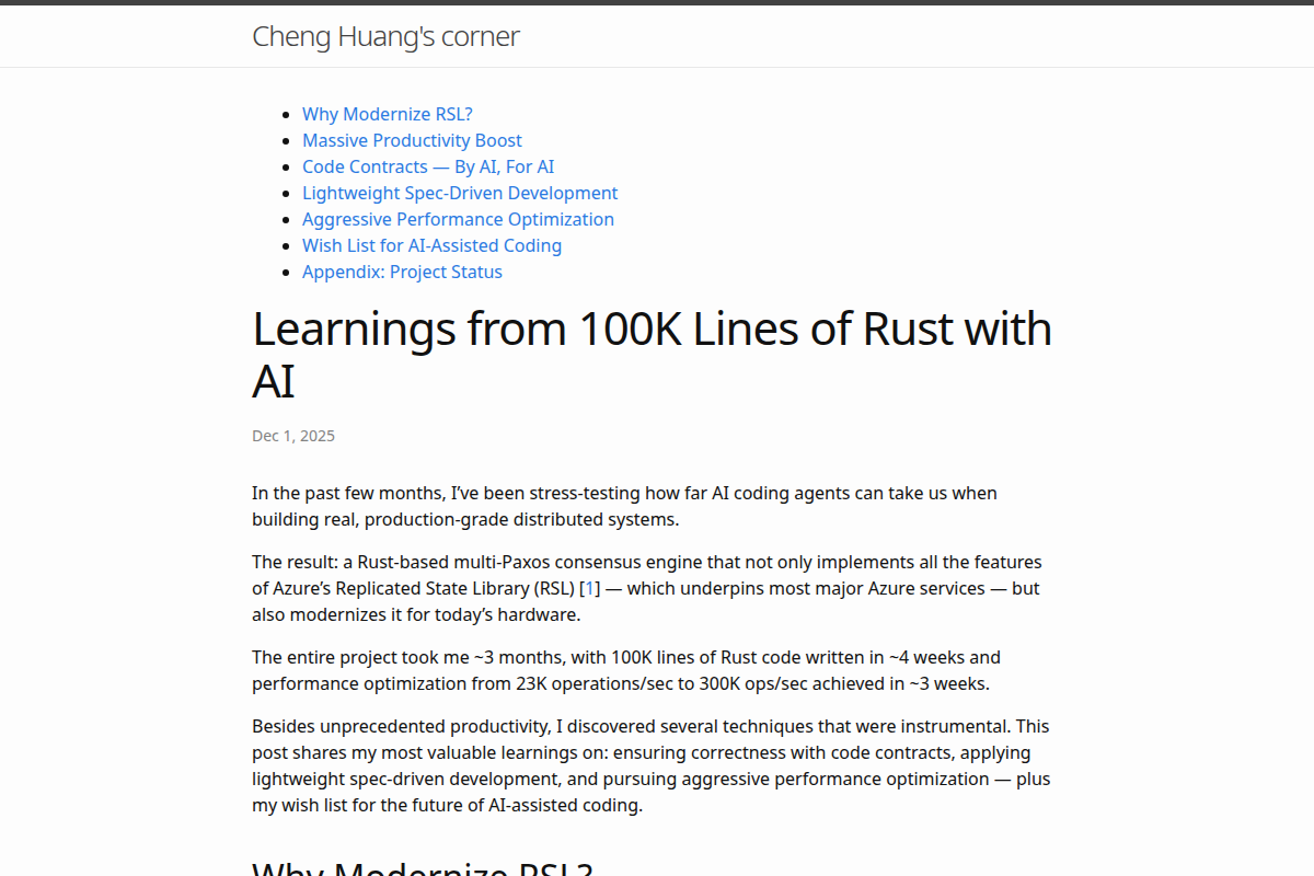 Learnings from 100K Lines of Rust with AI screenshot
