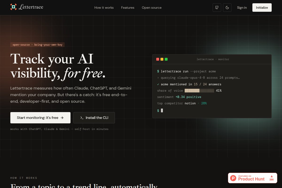 Lettertrace screenshot