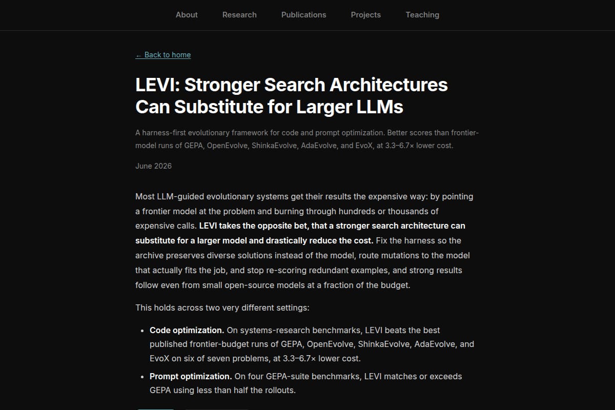 LEVI screenshot