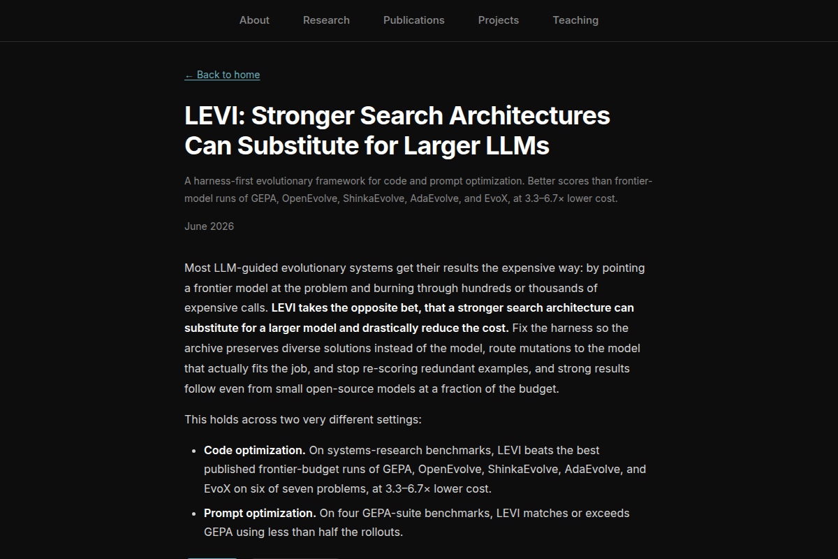 LEVI screenshot