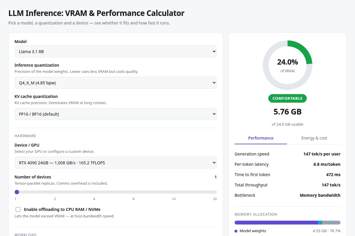 LLM Inference: VRAM & Performance Calculator thumbnail