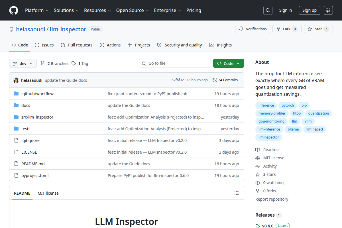 LLM Inspector screenshot