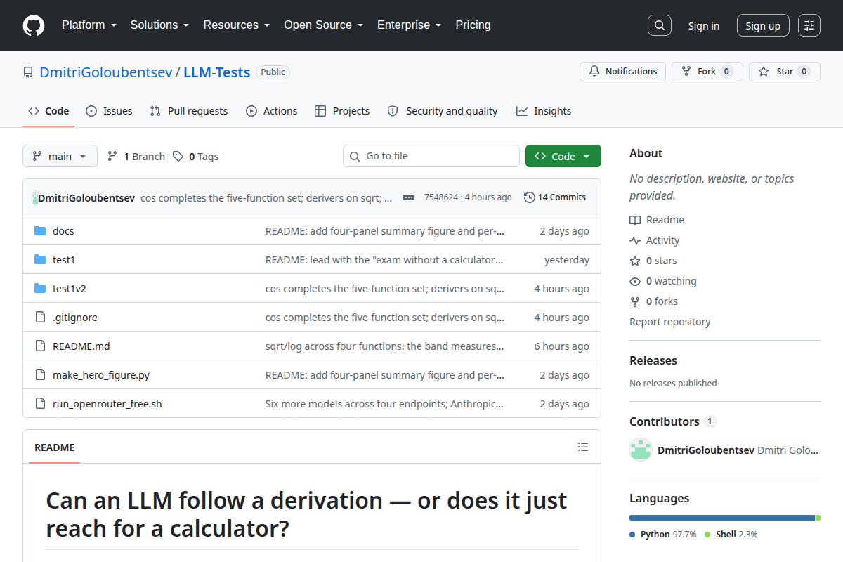 LLM-Tests screenshot