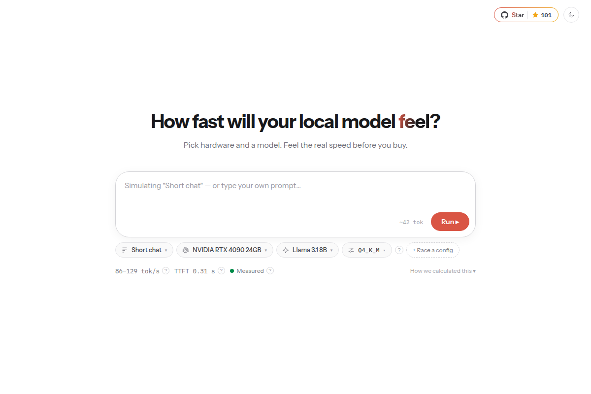 llmspeed screenshot