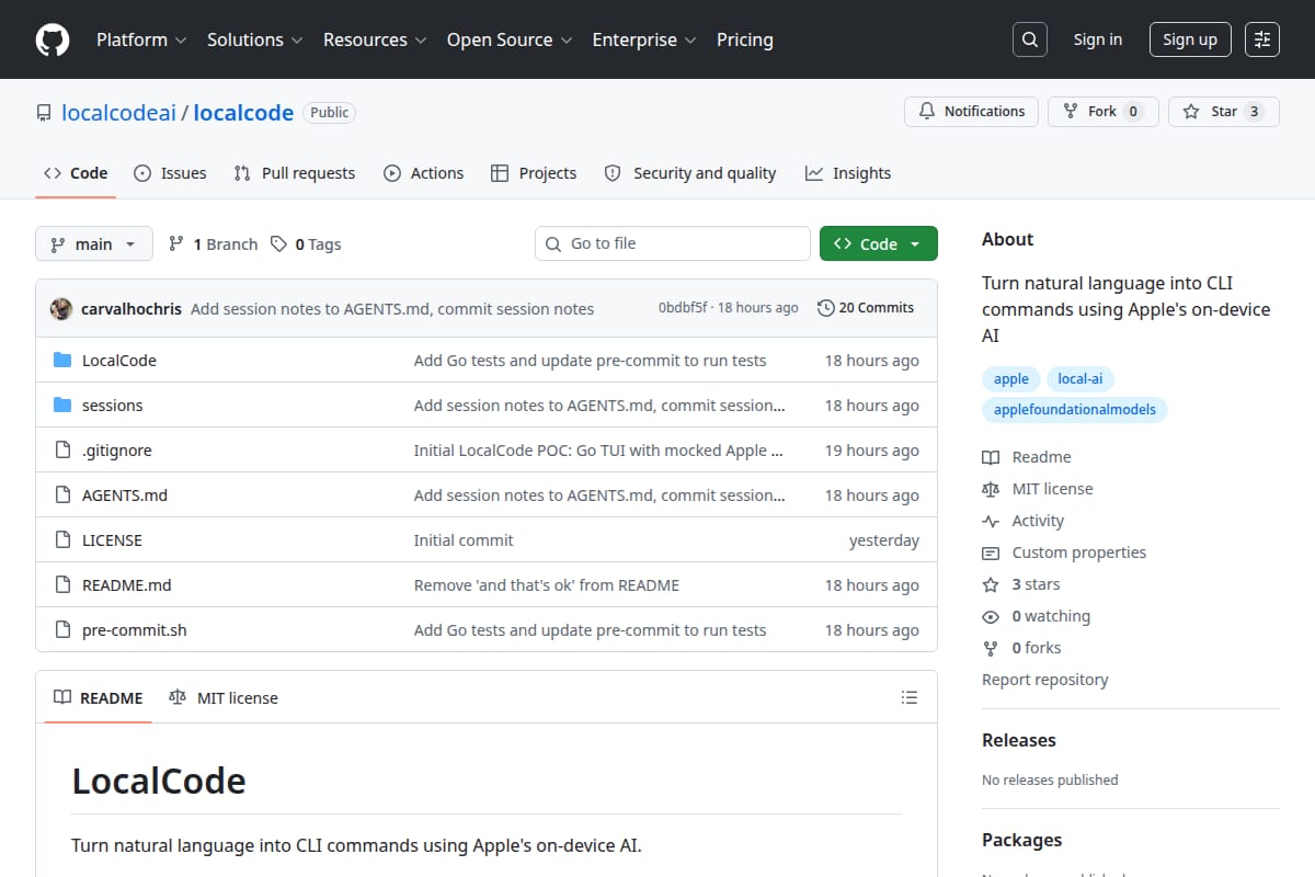 LocalCode screenshot