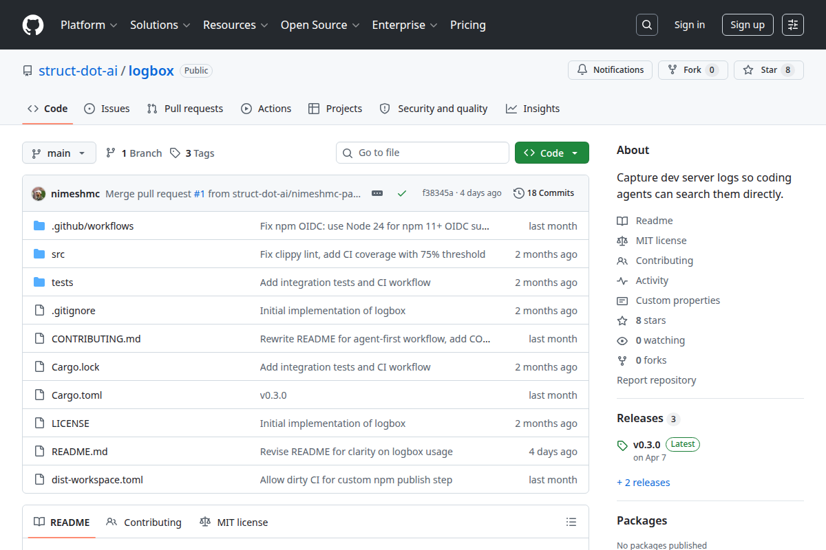 logbox screenshot