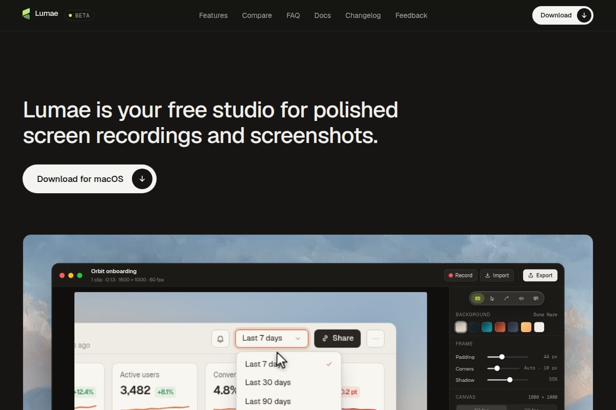 Lumae screenshot