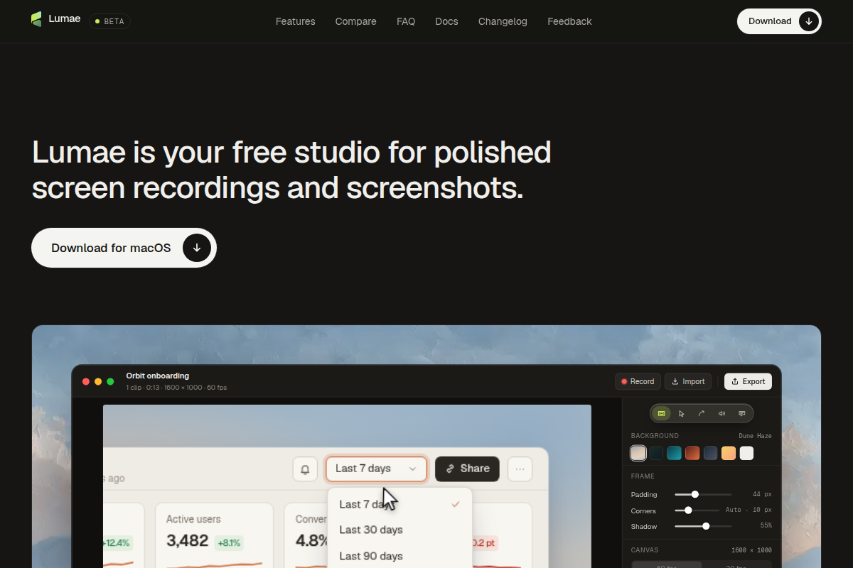 Lumae screenshot