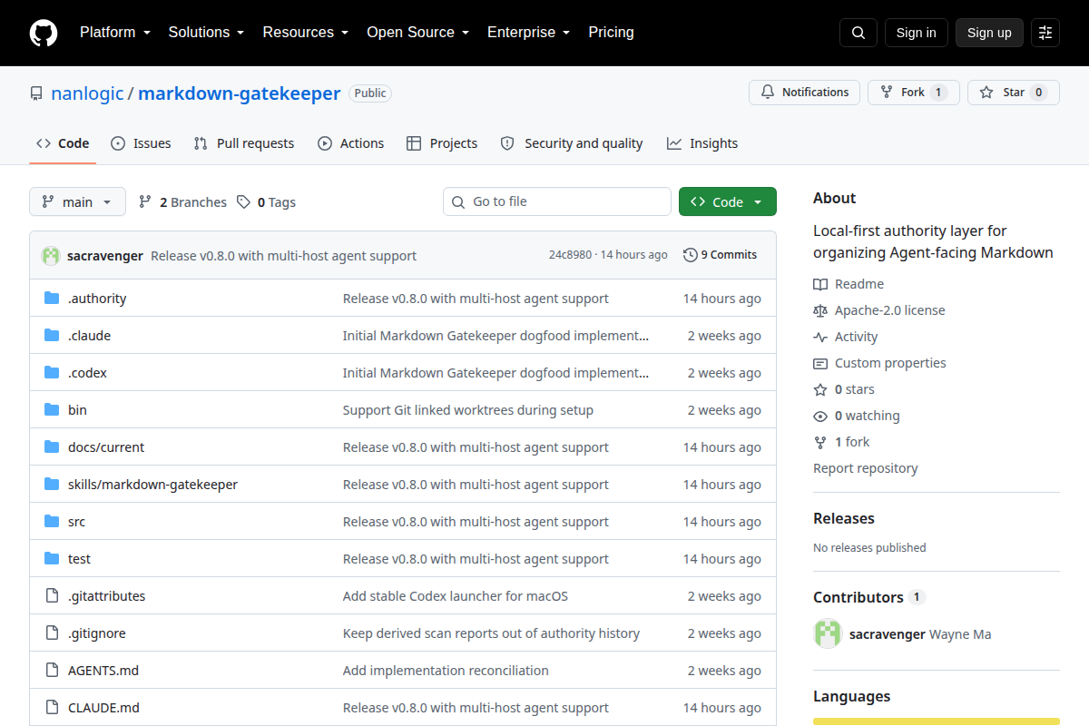 Markdown Gatekeeper screenshot