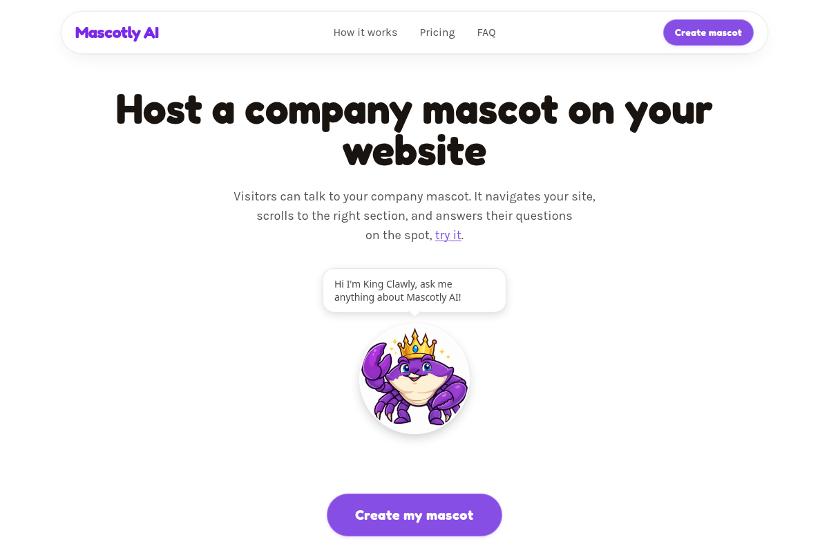 Mascotly AI screenshot
