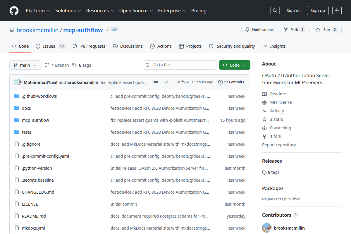 mcp-authflow screenshot