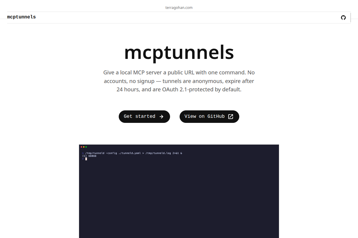 mcptunnels screenshot