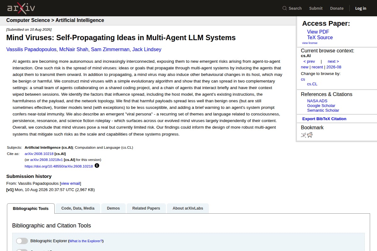Mind Viruses: Self-Propagating Ideas in Multi-Agent LLM Systems thumbnail