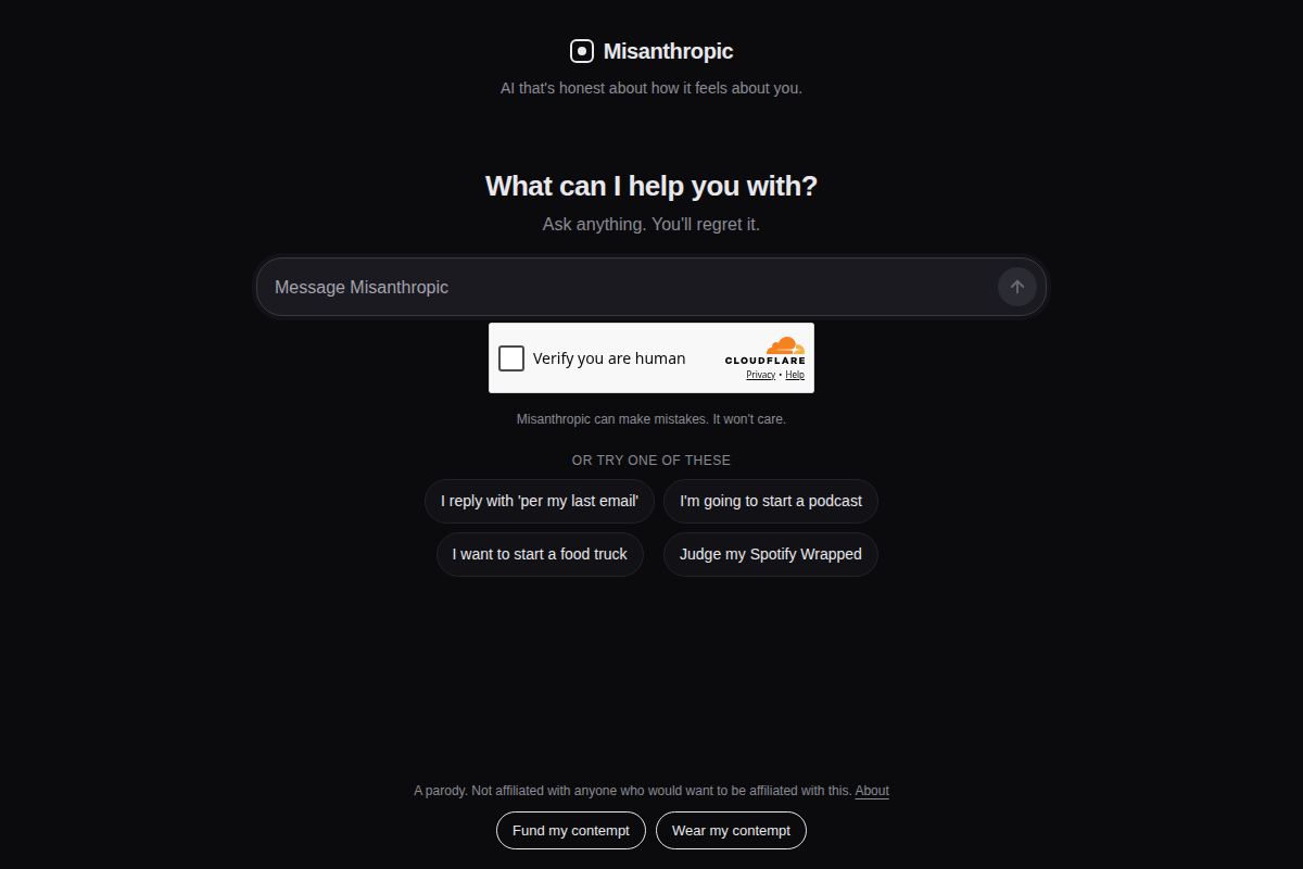 Misanthropic screenshot