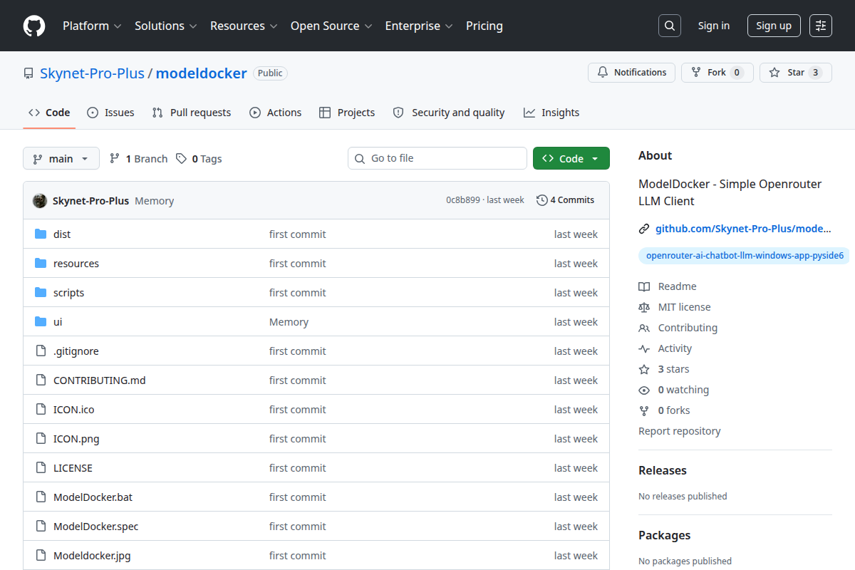 ModelDocker screenshot