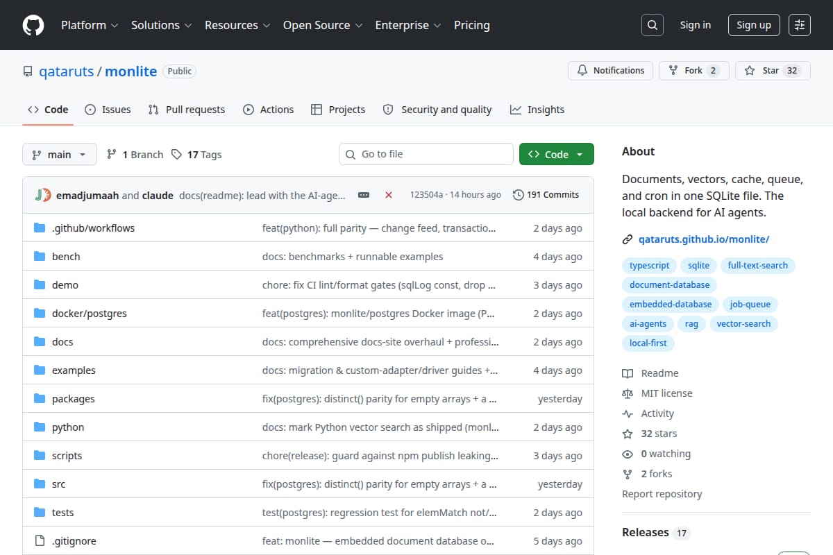 Monlite screenshot