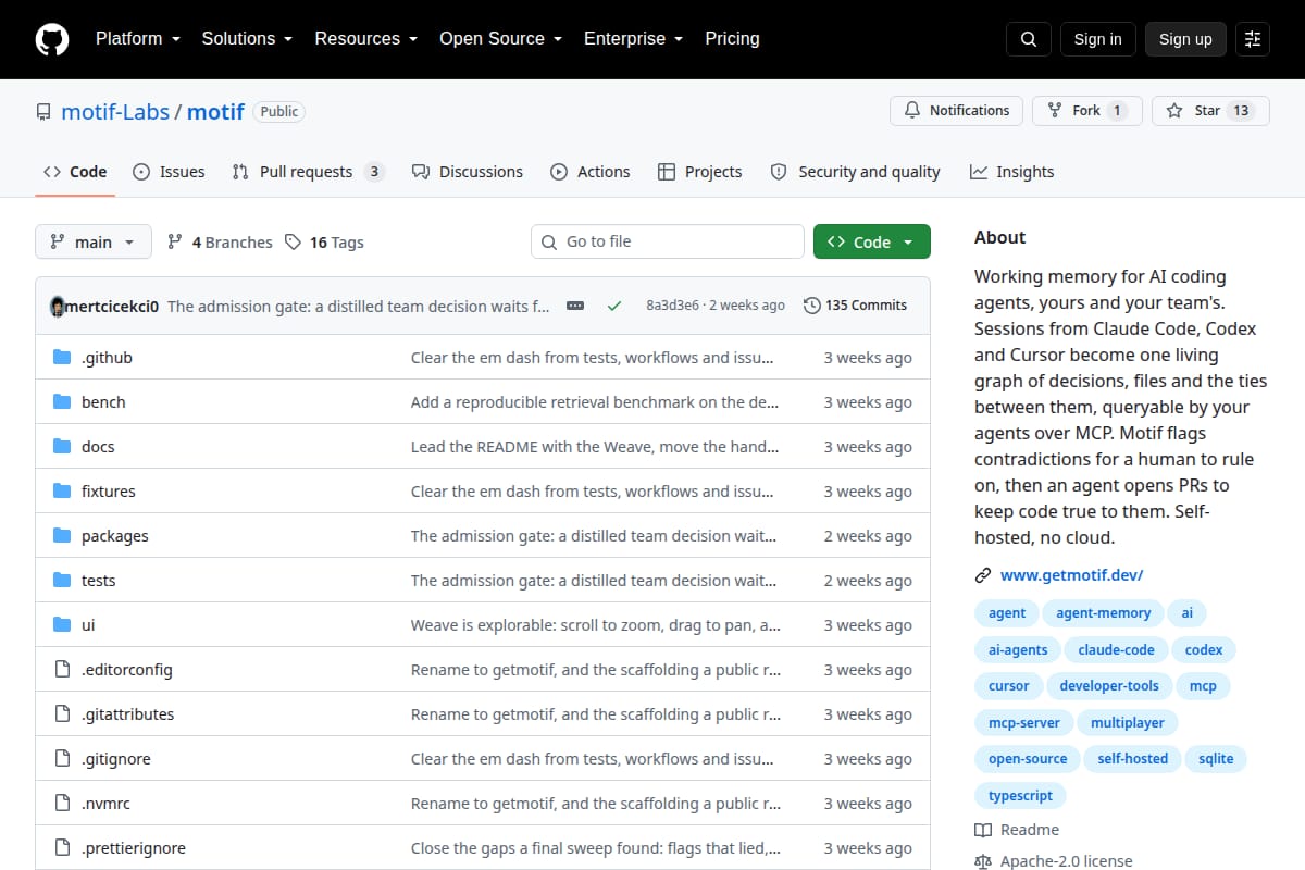 Motif screenshot