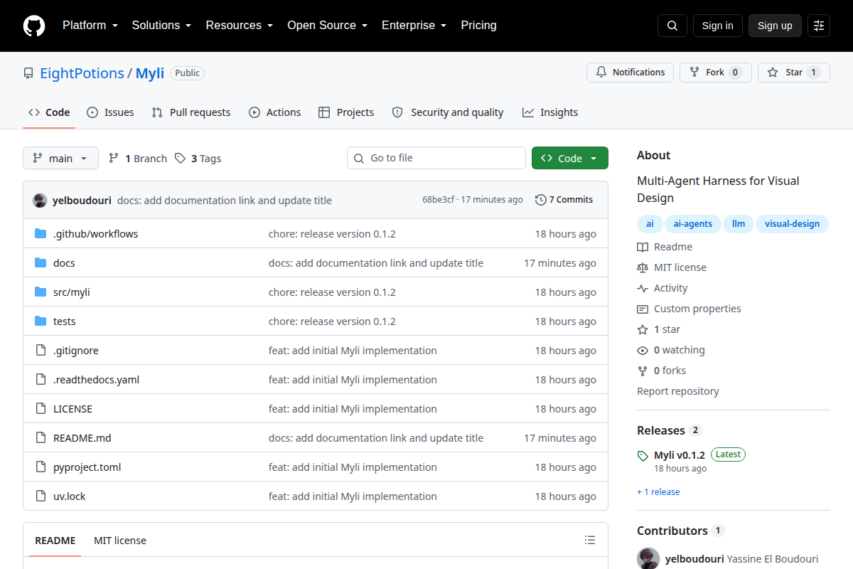 Myli screenshot