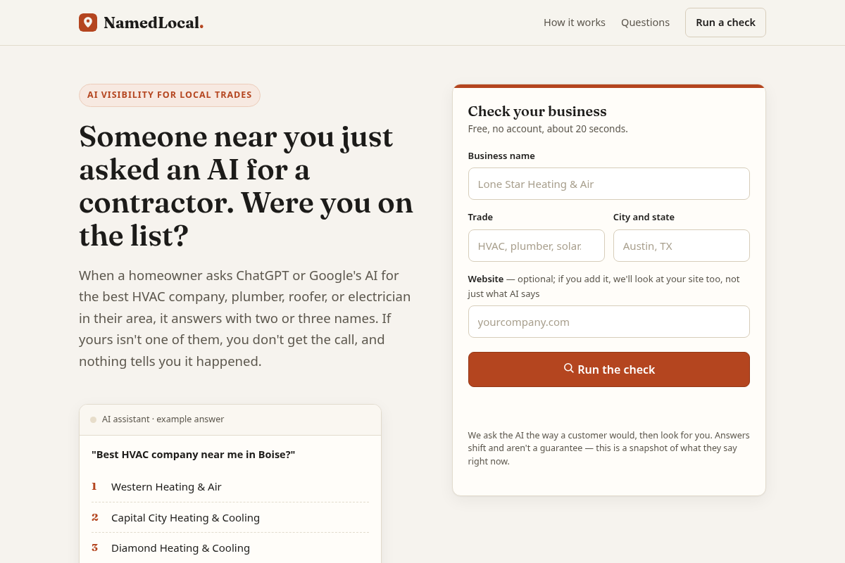 NamedLocal screenshot